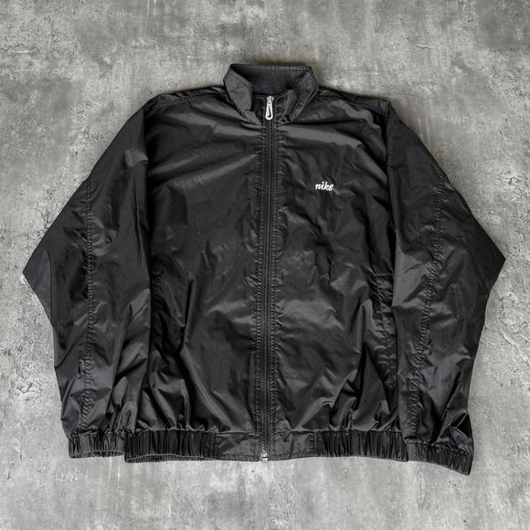Vintage 90s Nike Black Windbreaker Lightweight Technical Jacket - Picture 1 of 3